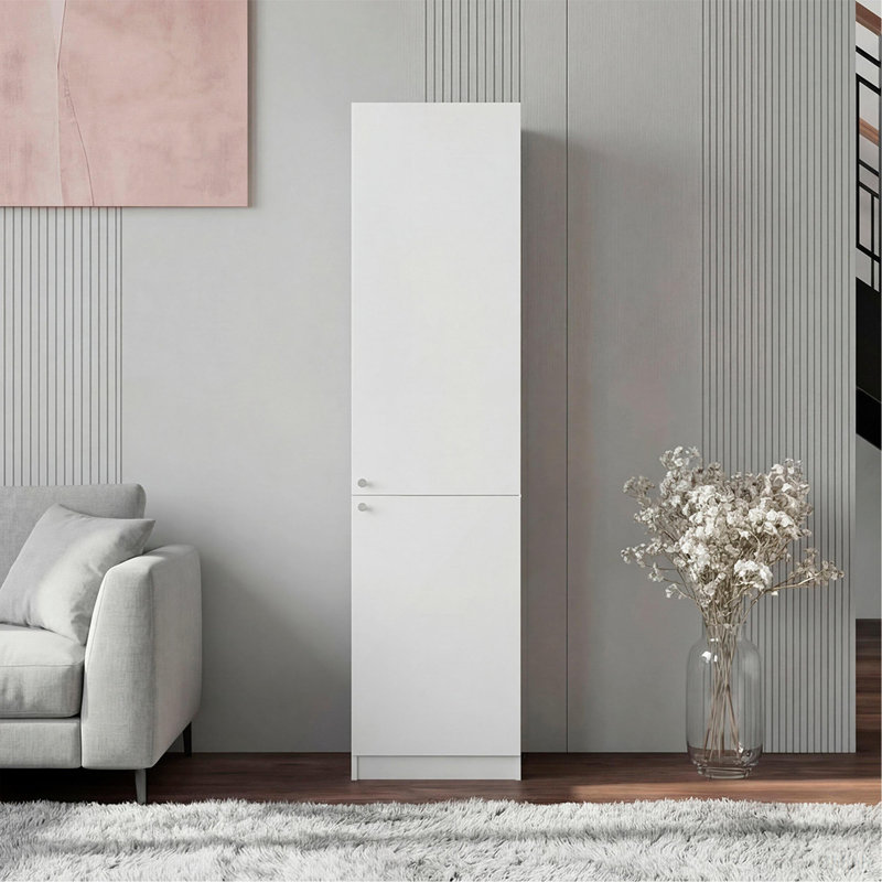 White Storage Cabinet with 5 Shelf