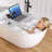 Forma 59'' Freestanding Tub Solid Surface Freestanding Soaking Tub With Bath Caddy-102220886