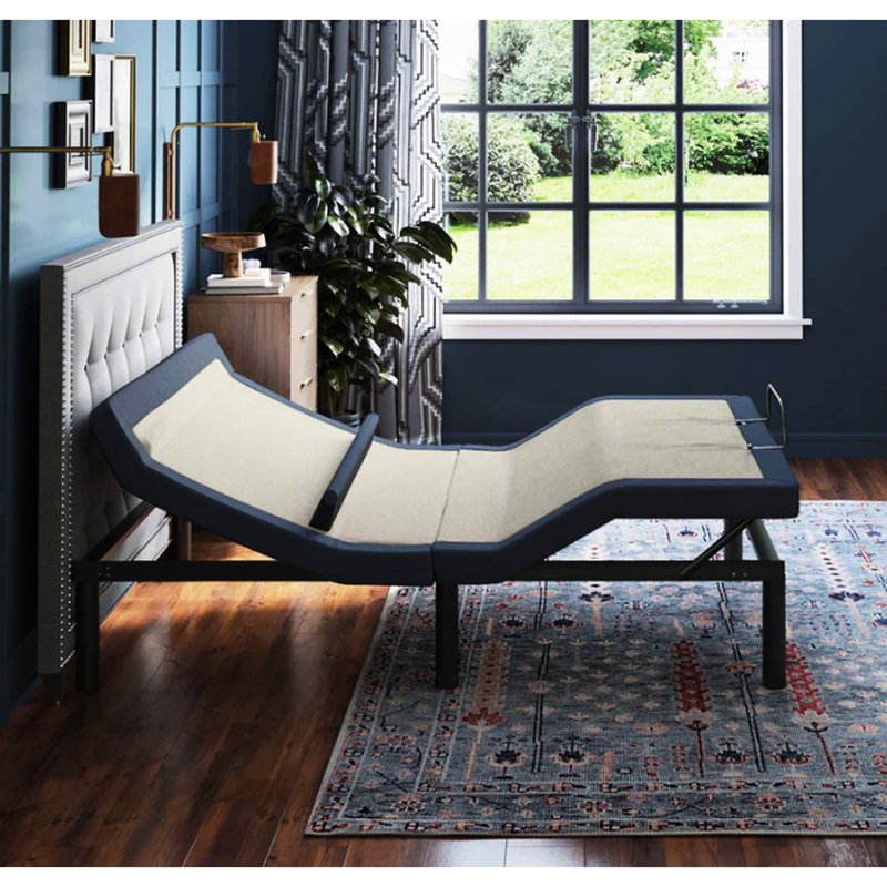 Lit simple TG réglable avec inclinaison de la tête / du pied, position lombaire, 3 massages d'intensité, dessous, réglage des 31 jambes, massage des niveaux, DEL, jambes