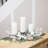 Mixed Winter Foliage And Berries Christmas Pillar Candle Holder - 24"