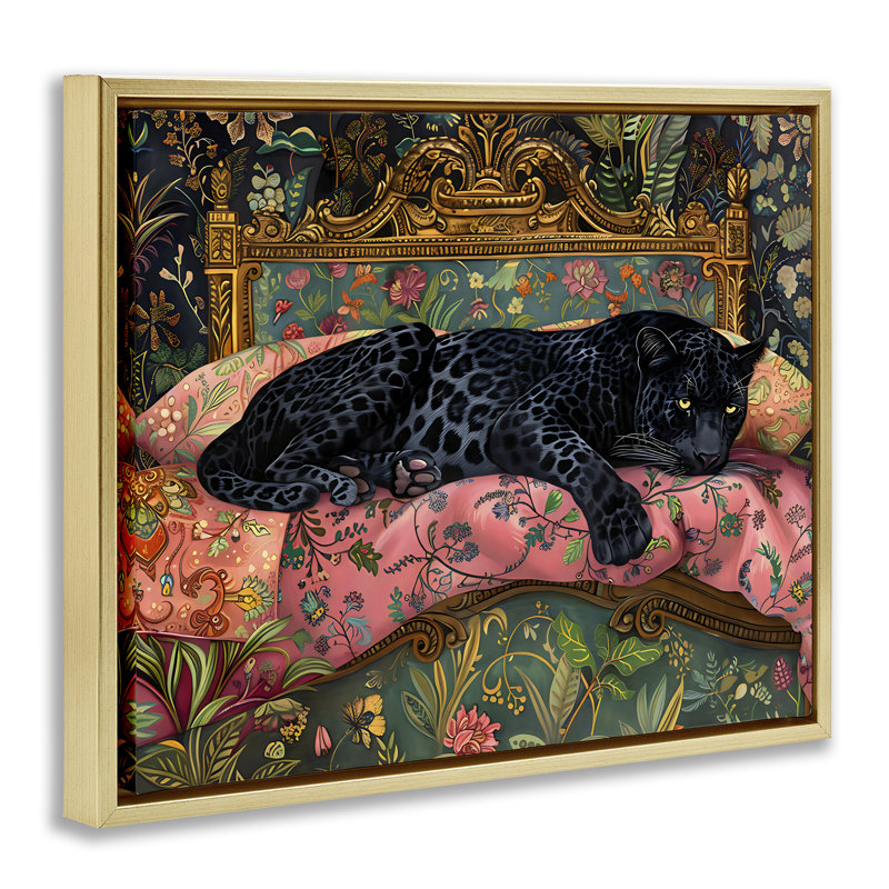 Fauteuil Leopard, H 25 po x l 31 po, Cadre flottant métallique doré