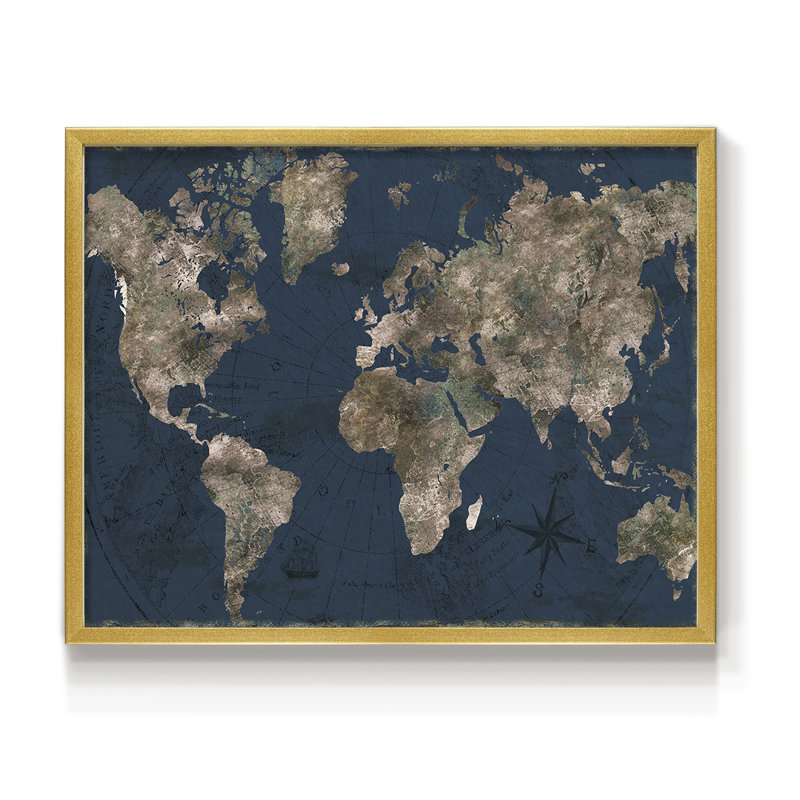 Navy Atlas -Framed Print - Restickable, 22" H x 28" W
