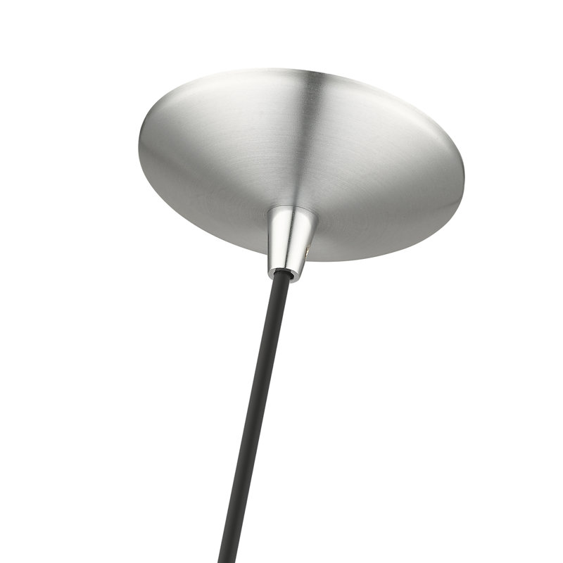 Luminaire suspendu conique à 1 lumière Drewie, Aluminium brossé