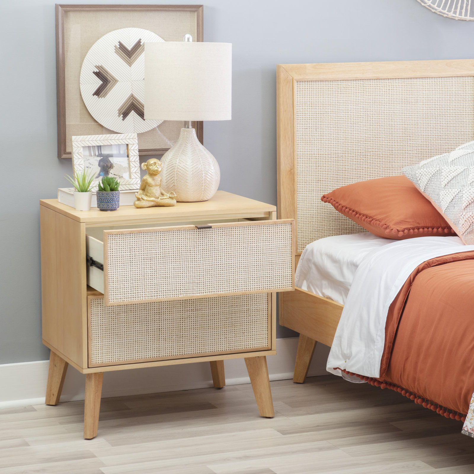 Cory Nightstand, Natural Wood