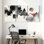 Abstrait géométrique délavé à l'encre lavée sur toile, ensemble de 3 reproductions de peintures à l'huile