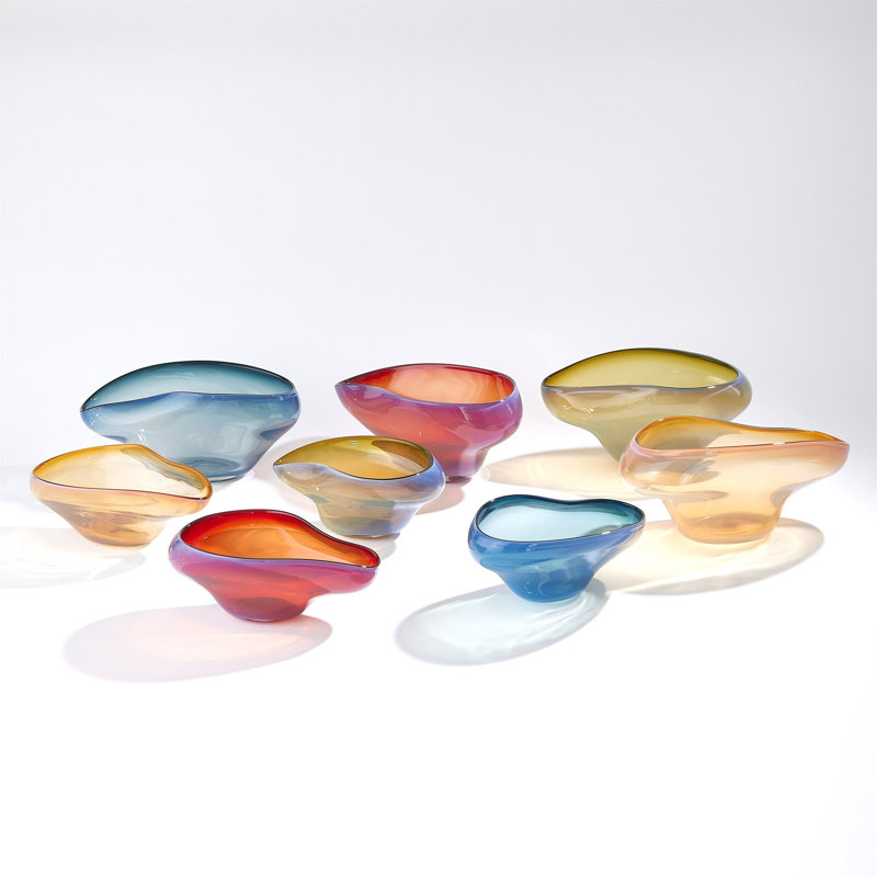 Harmony Bowl, 5.5" H x 13.25" W x 8.25" D, Cloudy/Dark Blue
