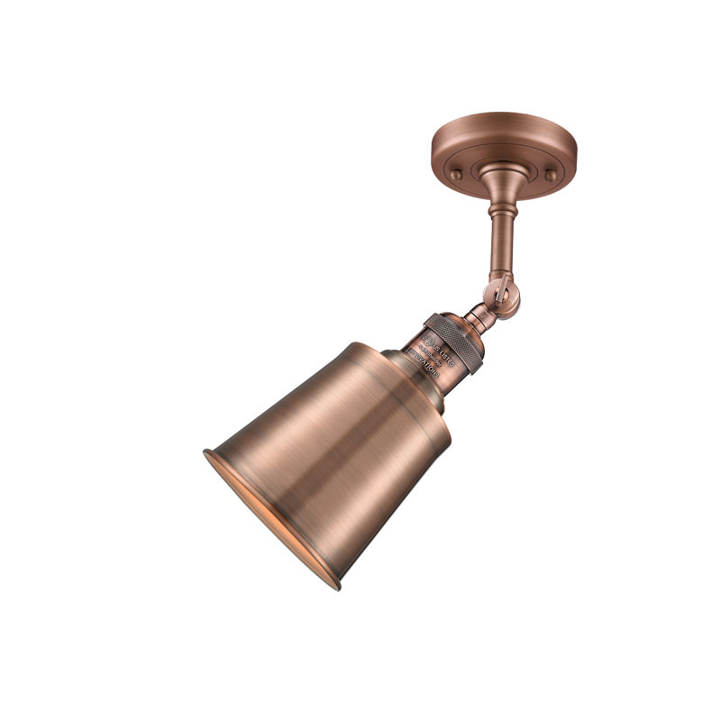 Plafonnier semi-encastré à 1 lumière 5,25 po Lavender Hill, Ampoule DEL 6 watts Vinage, Cuivre antique