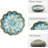 Milky Retro Blue Leaf Jewelry Dish