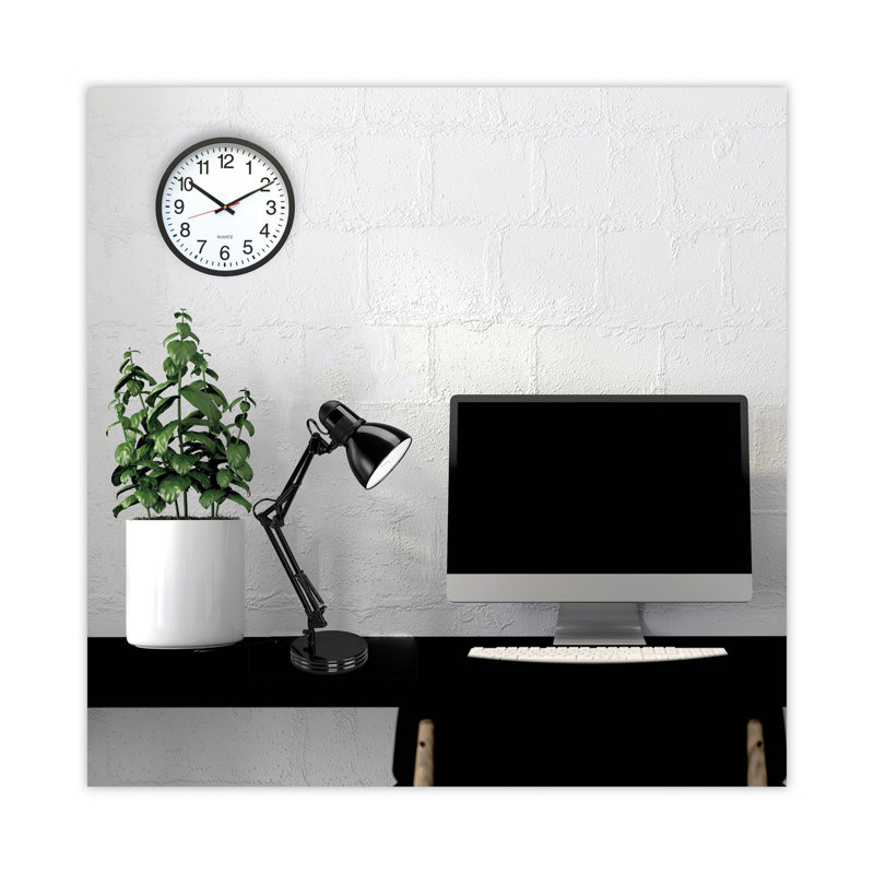 Classic Black and White 12.63" Analog Wall Clock