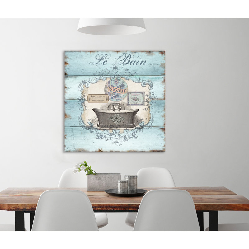 « french bain », reproduction d’impression sur toile tendue, H 36 po x l 36 po