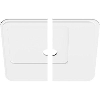 Médaillon de plafond contemporain en PVC de qualité architecturale de 10 po x P 3 po x P 3 1/2 po x P 1 po Lucan