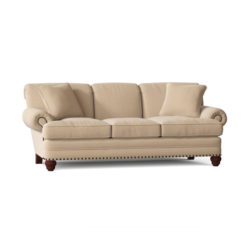 Spratt Sofa, Dark Brass, Manhattan, Beantown 10 Sand Performance Chenille