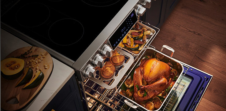 30" 6.3 cu. ft. Smart Slide-in Electric Range with Convection Oven, Stainless Steel