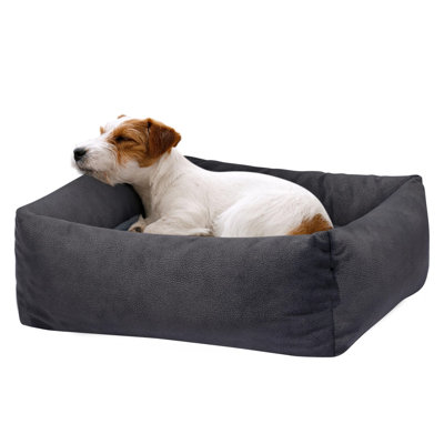 Wipe-Clean Rectangle Orthopedic Dog Bed for Medium Dogs