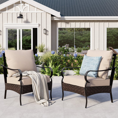 Chaises longues avec coussins Arwand