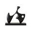 Objet décoratif en bois massif noir Boho