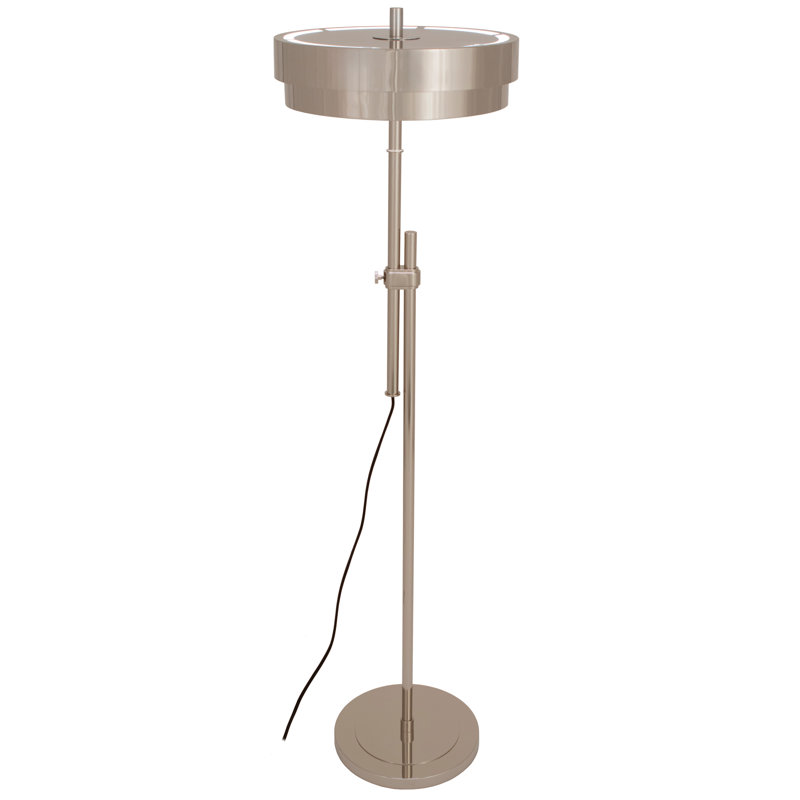 Elliott Floor Lamp, Polished Nickel