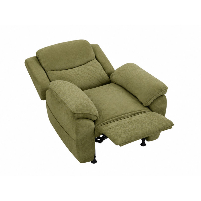 Fauteuil inclinable électrique en velours de 37 po de largeur, Vert