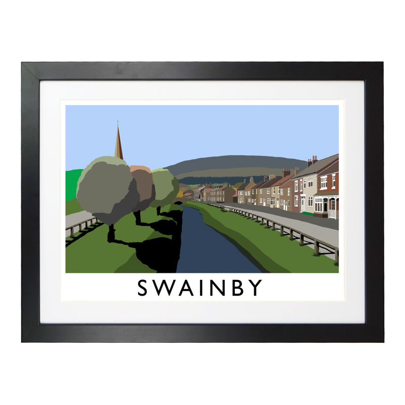 'Swainby' by Richard O'Neil - Print, Black Wood Frame, 44 cm H x 54 cm W x 2.2 cm D