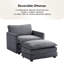 Fauteuil en velours côtelé avec repose-pieds Redenius-98917640