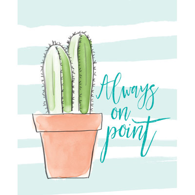 Point Cute Cactus - Painting Print