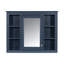 Armoire à pharmacie de 35 po x 27,5 po, armoire de salle de bain moderne avec miroir, armoire à miroir avec 6 tablettes ouvertes, armoire de rangement murale pour salle de bain (meuble-lavabo non inclus), miroir