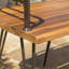 Banc en bois industriel et métal Zion