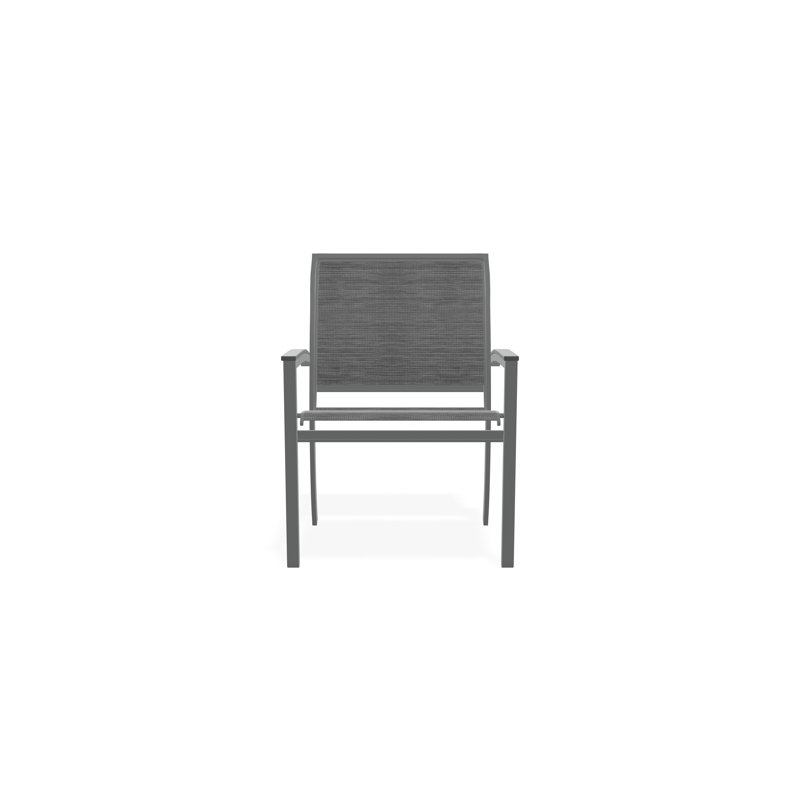 Chaise de café empilable en aluminium Bazza, Gris anthracite Collect, Graphite