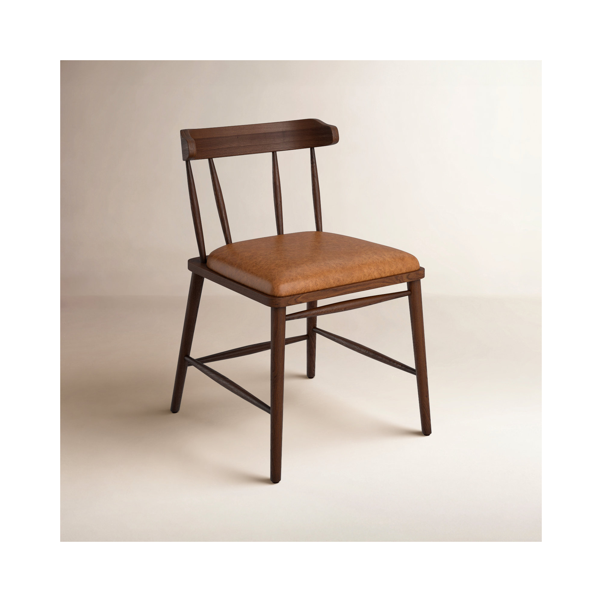 Waverly Dining Chair-Chaps Saddle, Vintage Ash, Chaps Saddle