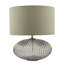 Edmond Table Lamp Smoked Glass Antique Brass Detail With Shade