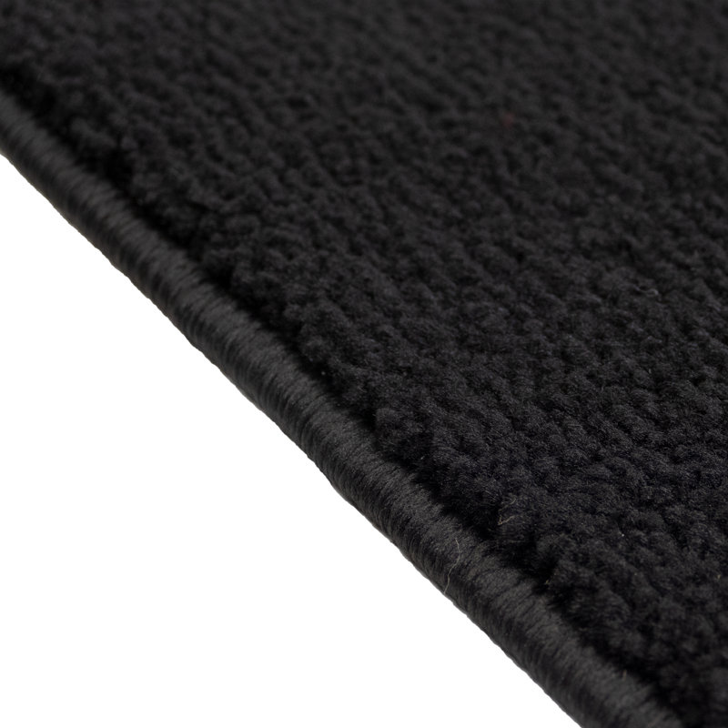 Harrish Custom Size Solid Black Color Medium Pile Slip Resistant Runner Rugs by Feet, Runner 2'6" x 11'