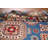 Blue Geometric Kazak Oriental Area Rug