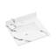 Plan de toilette en quartz blanc de 61 cm (24 po) avec lavabo encastré en céramique et dosseret.-136268497