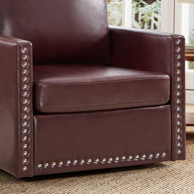 Fauteuil d'appoint 31 po en cuir Vegan