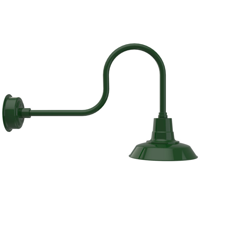 Luminaire de grange d’extérieur à del Haleigh, Vert Tage, H 22,78 po x l 12 po x P 37 po