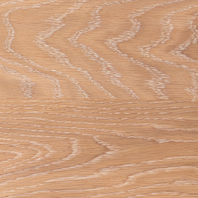 Solid Wood Rectangular Dining Table with Loxo Base, 95"L x 40"W x 30"H, Intense White Oak, Oak