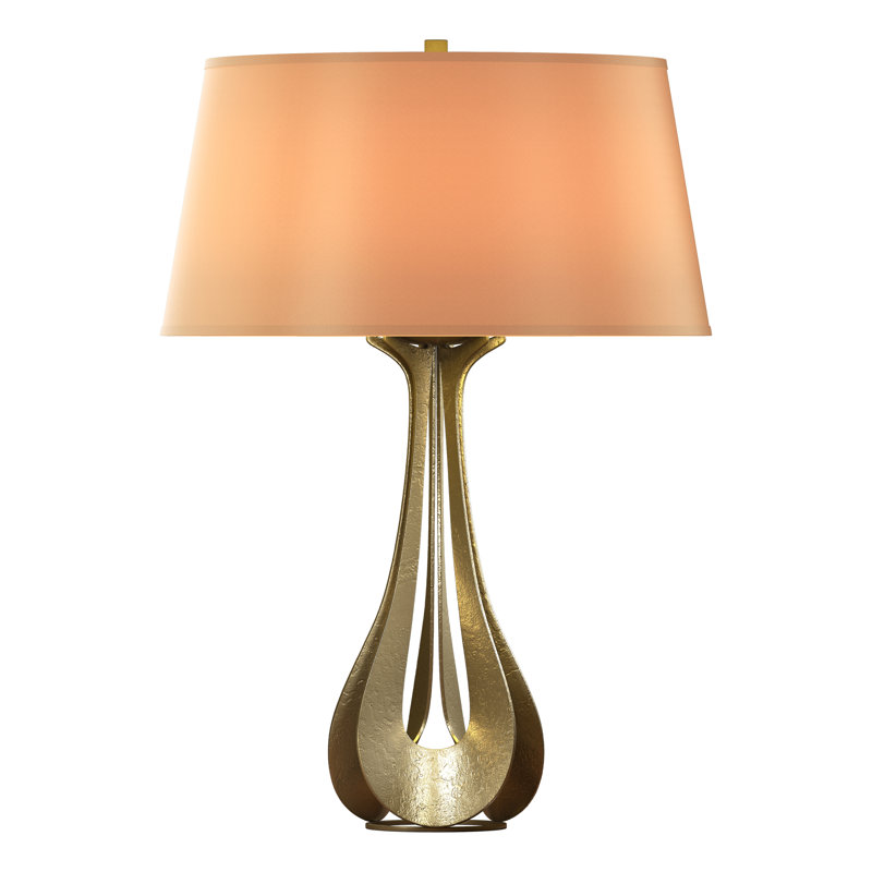 Lampe de table 25,3 po Lino, Lin, Laiton moderne