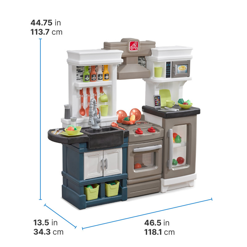 Step2 Modern Metro Toddler Pretend Play Toy Kitchen Set 