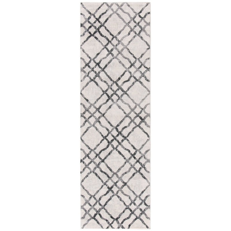 Andlinger Geometric Hand Woven Area Rug, Runner 66 x 213 cm