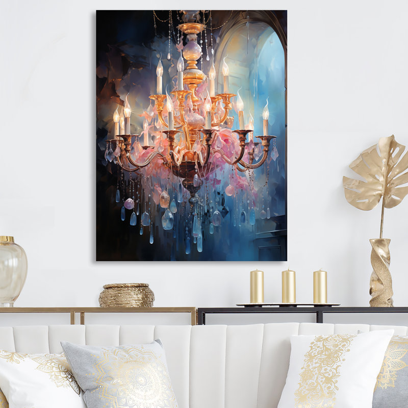 Lustre scintillant symphonie pointillisme II - lustre mural en métal, H 32 po x l 24 po x P 1 po
