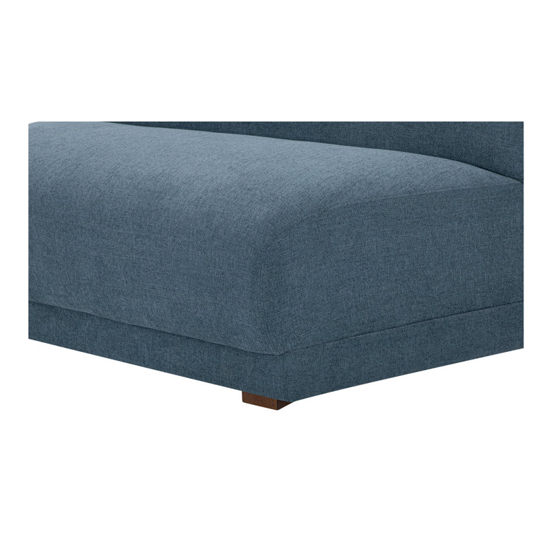 Fraser Wedge Slipper Chair Deep Blue, Blue Polyester Blend