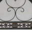 Green Metal Scroll 3 Panel Living Room Fireplace Screen with Fleur De Lis Accents, 52" x 1" x 31"