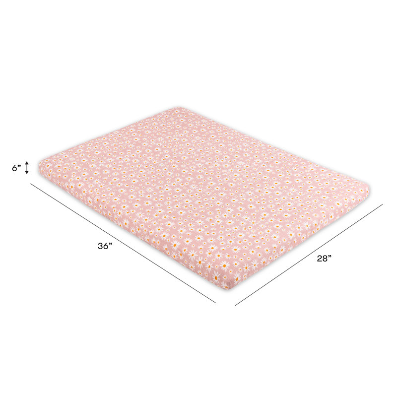Daisy Muslin All-Stages Midi Crib Sheet in GOTS Certified Organic Cotton