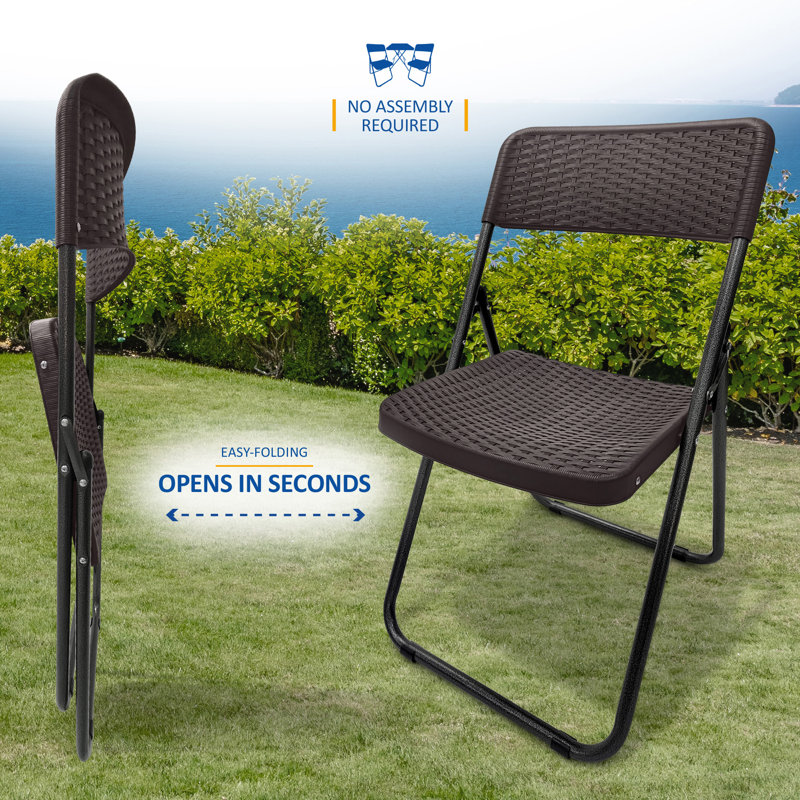 SUNMER Rattan 3-piece Bistro Set, Brown