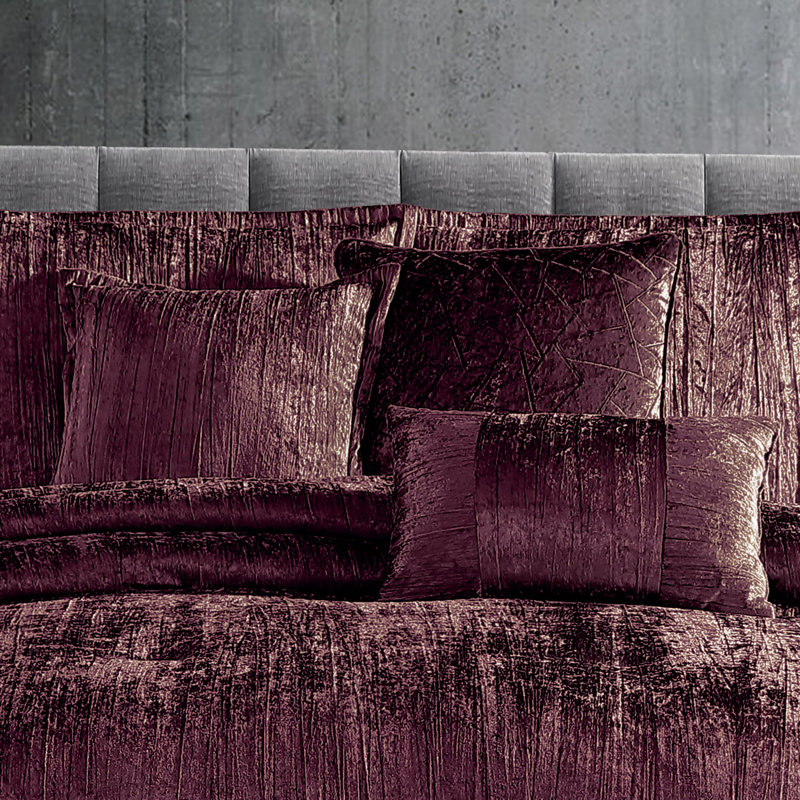 Riverbrook Home Turin Blush, Queen Comforter +  5 Standard Shams, Plum