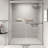 KISRAIS 56-60 In. W X 72 In. H Double Sliding Shower Door, Semi-Frameless Bypass Bathroom Sliding Door With 1/4" (6Mm) Tempered Glass For Walk-In Shower-108671447