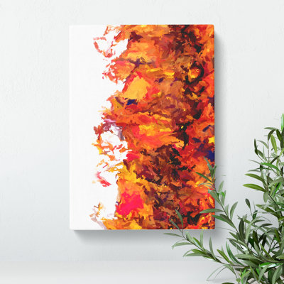 Faithful Flame Abstract - Wrapped Canvas Print