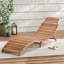 Chaise longue pliable en bois Lahaina