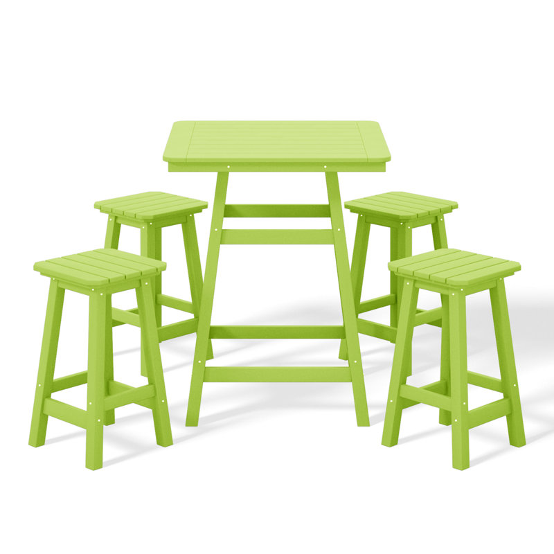 Laguna 5-Piece Square Counter Set, Lemon