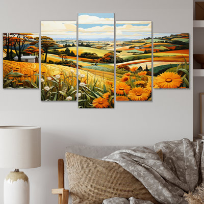 «Farm Harvest Symphony Pastoral III», ensemble de reproductions d'art en métal